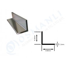 Alüminyum Köşebent 10mm x 40mm  2mm